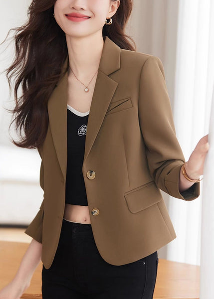 Apricot Silm Fit Formal Coats Notched Collar Spring YJ013 ABC