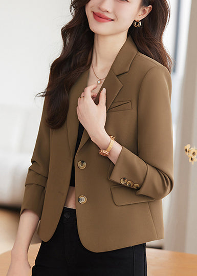 Apricot Silm Fit Formal Coats Notched Collar Spring YJ013 ABC