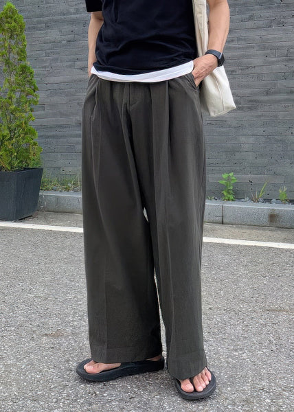 Pants Mens Linen Art Summer Solid Pockets Apricot FashionChic