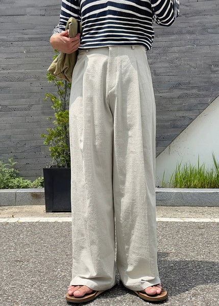 Pants Mens Linen Art Summer Solid Pockets Apricot FashionChic