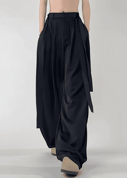 Beige Men Original Pockets Ice Pants Design Art Silk Summer FashionChic