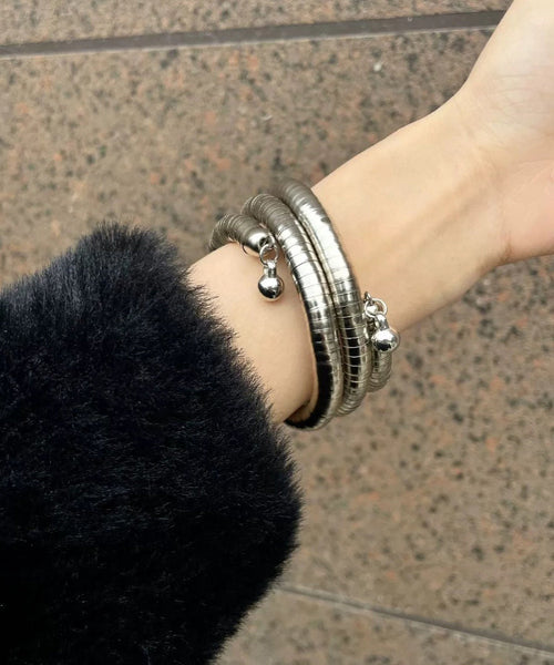 Art Black Stainless Steel Agate Bangle KX1010 Ada Fashion