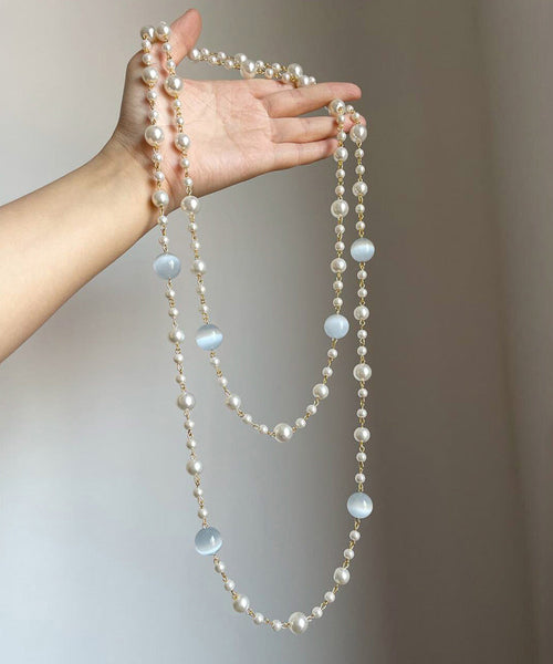 Layered Bead Eye Art Cat's Pearl Stone Gratuated Alloy Gold FashionChic