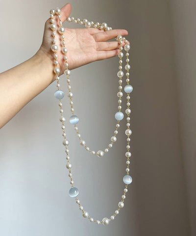 Layered Bead Eye Art Cat's Pearl Stone Gratuated Alloy Gold FashionChic