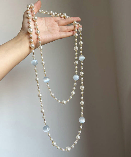 Layered Bead Eye Art Cat's Pearl Stone Gratuated Alloy Gold FashionChic