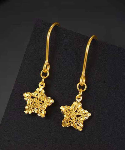 Art Gold Copper Overgild Star Geometry Drop Earrings YD041 ABC