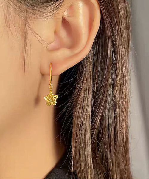 Art Gold Copper Overgild Star Geometry Drop Earrings YD041 ABC