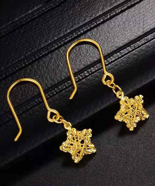 Art Gold Copper Overgild Star Geometry Drop Earrings YD041 ABC
