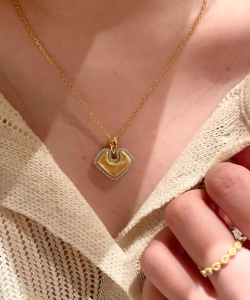 Art Orange Sterling Silver Overgild Zircon Heart Shaped Charm Bracelet QI061 JEW-BRA240928