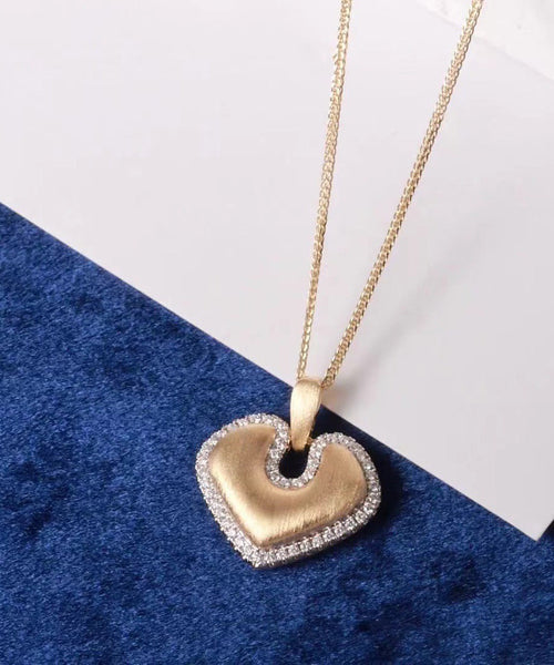 Art Orange Sterling Silver Overgild Zircon Heart Shaped Charm Bracelet QI061 JEW-BRA240928