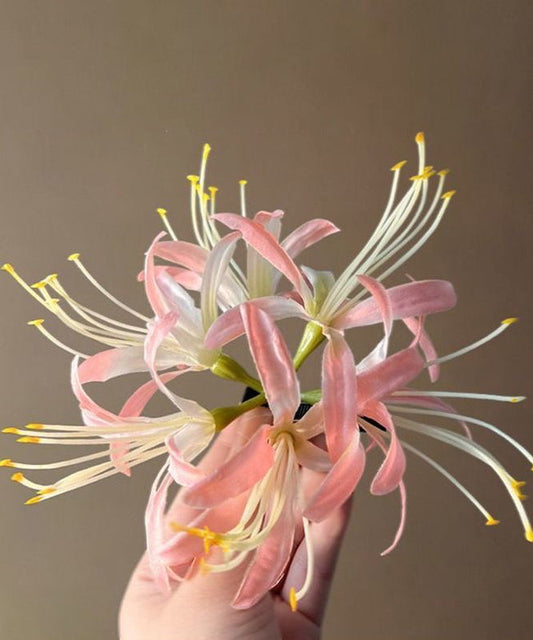 Art Pink Alloy Equinox Flower Hairpin AB1080 Genistyle Shop