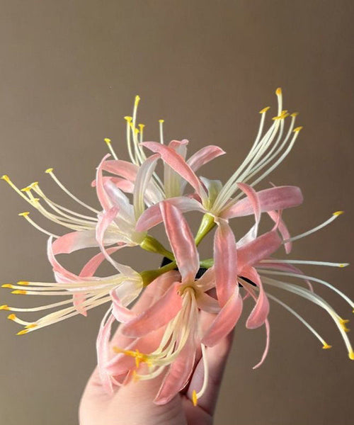 Art Pink Alloy Equinox Flower Hairpin AB1080 Genistyle Shop