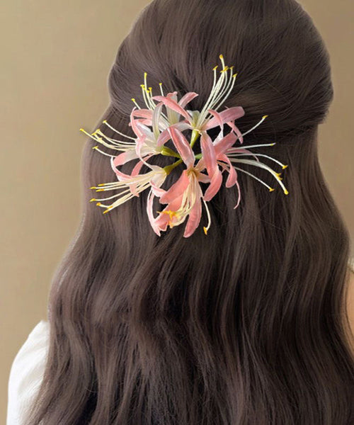 Art Pink Alloy Equinox Flower Hairpin AB1080 Genistyle Shop