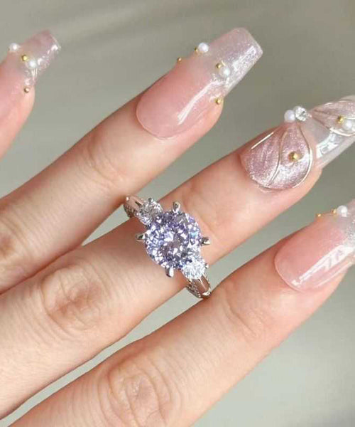 Art Purple Copper Zircon Rings AC1069 Genistyle Shop