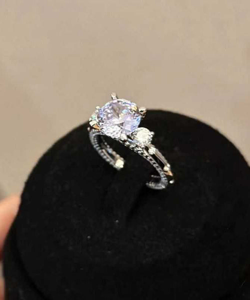 Art Purple Copper Zircon Rings AC1069 Genistyle Shop