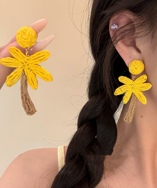 Earring Art Weaving Alloy Strawberry Red Drop FashionChic