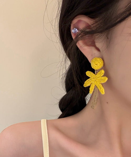 Earring Art Weaving Alloy Strawberry Red Drop FashionChic