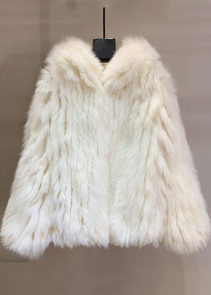 Art White Oversized Faux Fur Hooded Coat Winter YU026 ABC