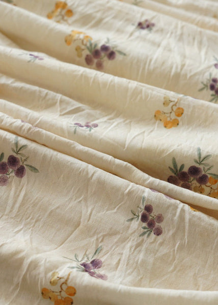 Art Yellow Print Elastic Waist Cotton Skirt Summer JH052 MMDM-SKTS240717