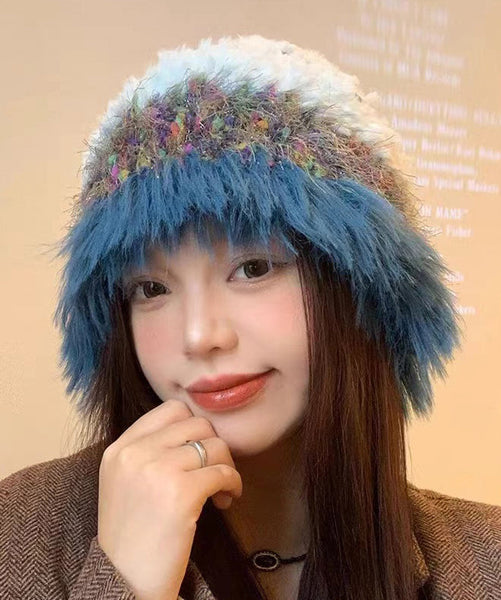 Autumn And Winter Korean Handmade Edition Yellow Knit Bucket Hat WI015 hat-HAT241105