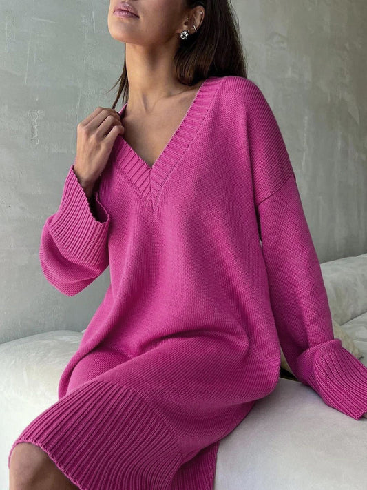 Barbiecore Oversized Sweater Dress Furdela
