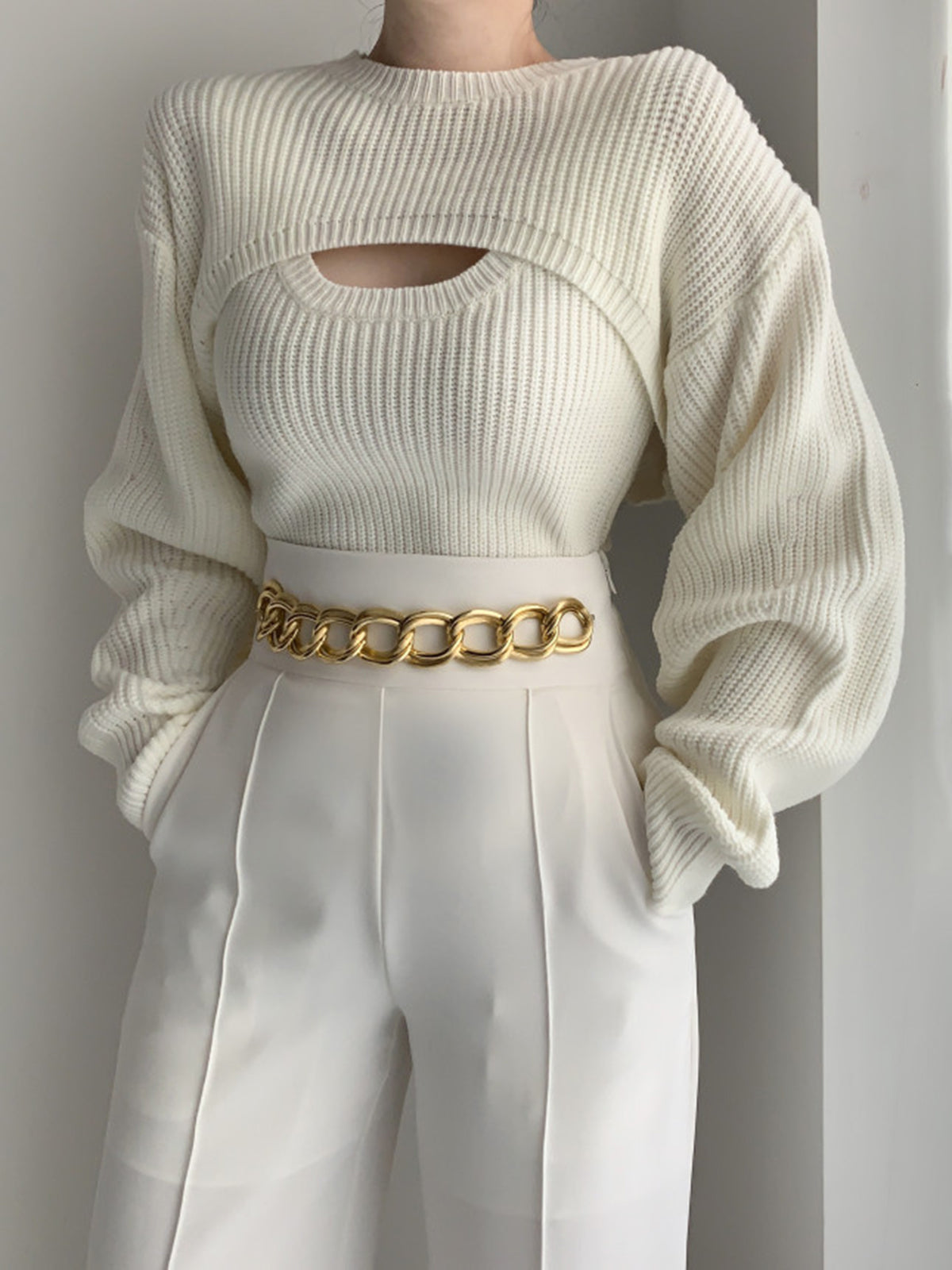 Utility Two Piece Bolero Sweater Furdela