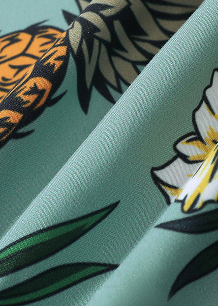 Men Cotton Elastic Pockets Beach Shorts Summer Print Waist FashionChic