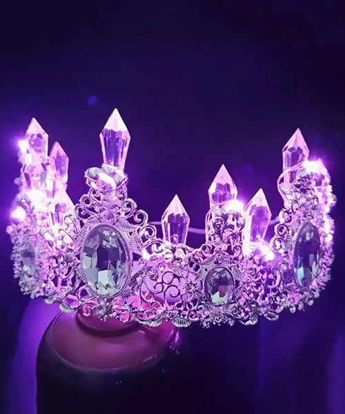 Beautiful Blue Alloy Zircon Gem Stone Hollow Out Kids Crown IU055 TZ-FQ-HAI240802