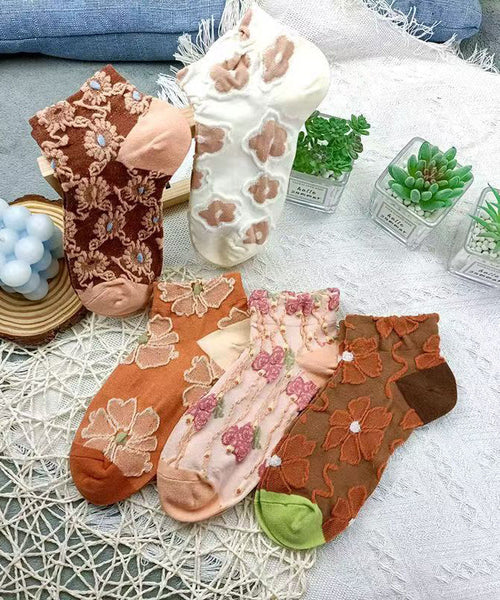 Beautiful Comfy Jacquard Cotton Ankle Socks KJ051 WZ240714