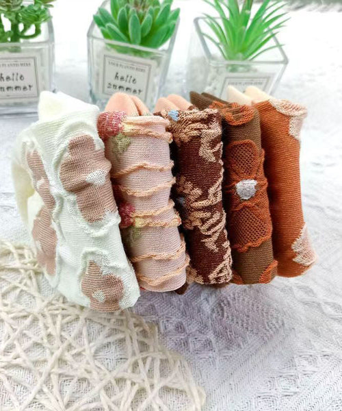 Beautiful Comfy Jacquard Cotton Ankle Socks KJ051 WZ240714