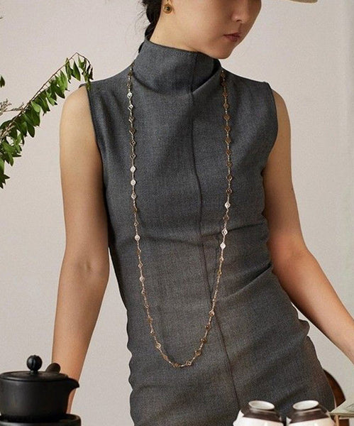 Hollow Beautiful Overgild Gold Copper Out Carving Necklace FashionChic