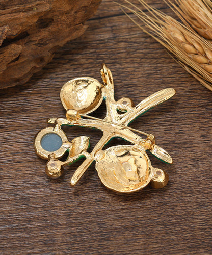 Beautiful Green Zircon Pearl Shell Starfish Brooches GH1076 Ada Fashion
