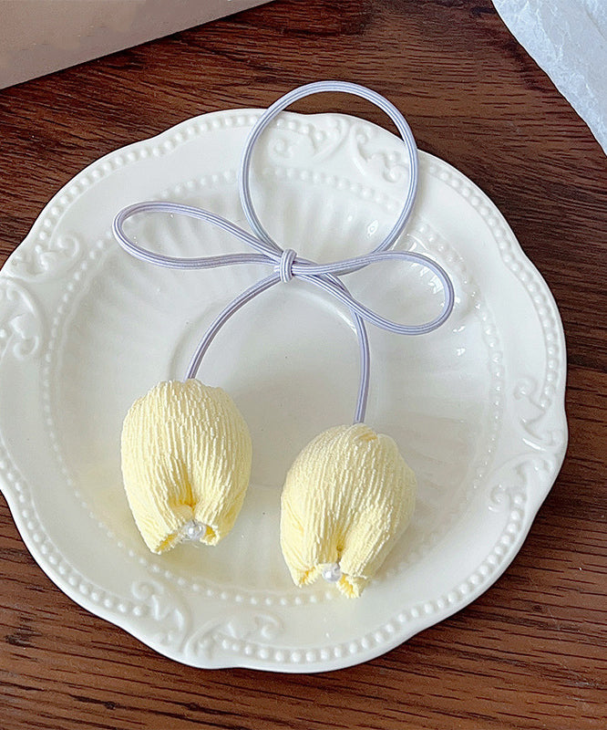 Beautiful Pink Handmade Weaving Tulip Bow Tassel Hair Rope RA038 ABC