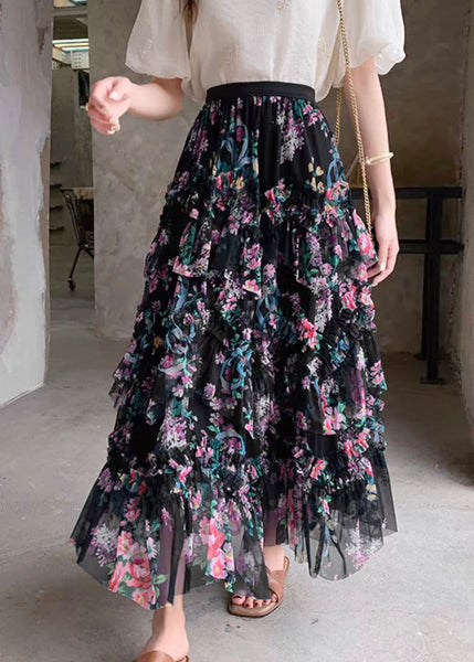 Ruffled Skirts Pink Tulle Patchwork Beautiful Asymmetrical FashionChic