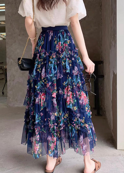 Ruffled Skirts Pink Tulle Patchwork Beautiful Asymmetrical FashionChic