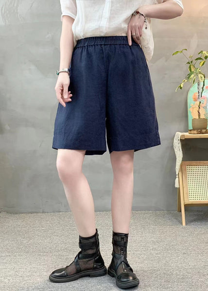 Purple Summer Oversized Linen Pants Shorts Pockets Beautiful FashionChic