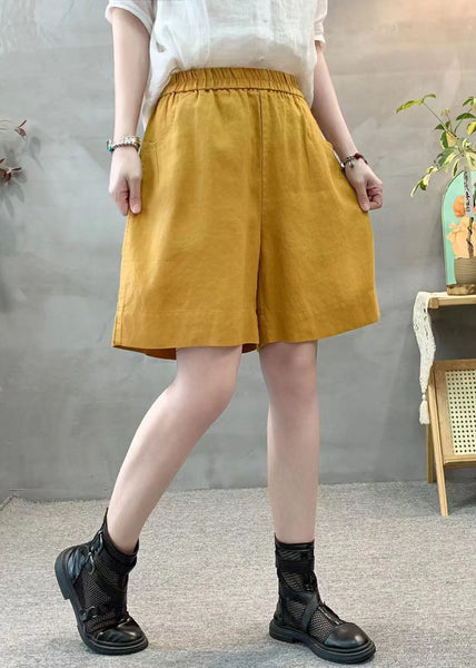 Purple Summer Oversized Linen Pants Shorts Pockets Beautiful FashionChic