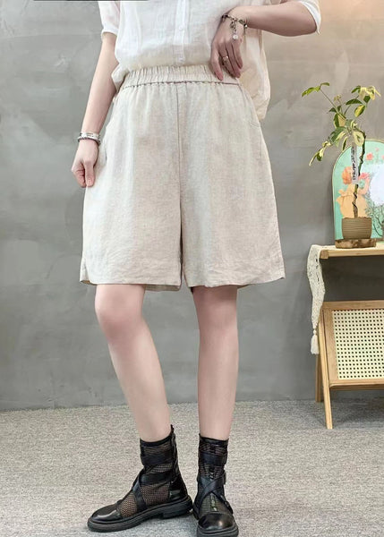 Purple Summer Oversized Linen Pants Shorts Pockets Beautiful FashionChic