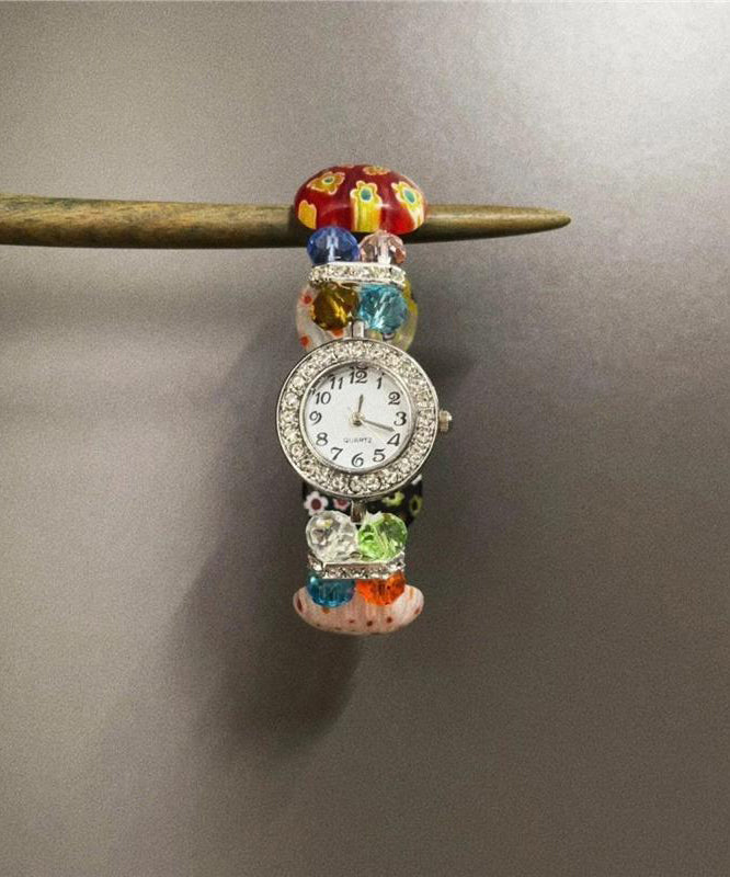 Quartz Zircon Overgild Movement Rainbow Beautiful Watches FashionChic