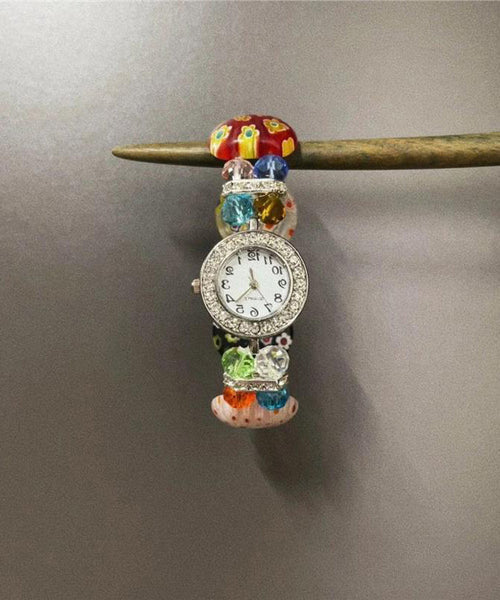 Quartz Zircon Overgild Movement Rainbow Beautiful Watches FashionChic