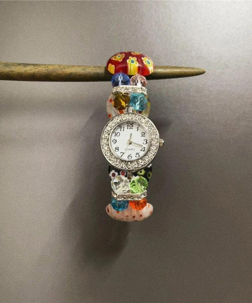 Quartz Zircon Overgild Movement Rainbow Beautiful Watches FashionChic