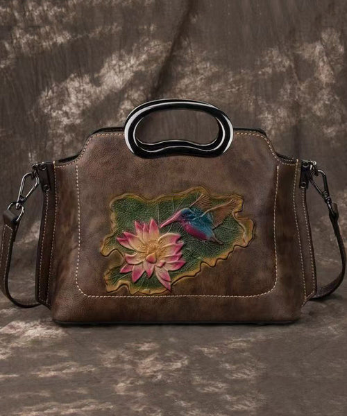 Tote Embossed Handbag Beautiful Calf Versatile Leather Red FashionChic