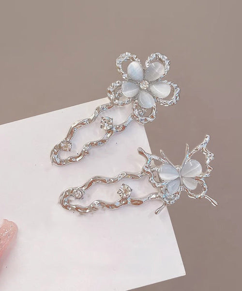 Silk Hairpin Zircon Hollow Beautiful Butterfly Floral Metal Out FashionChic