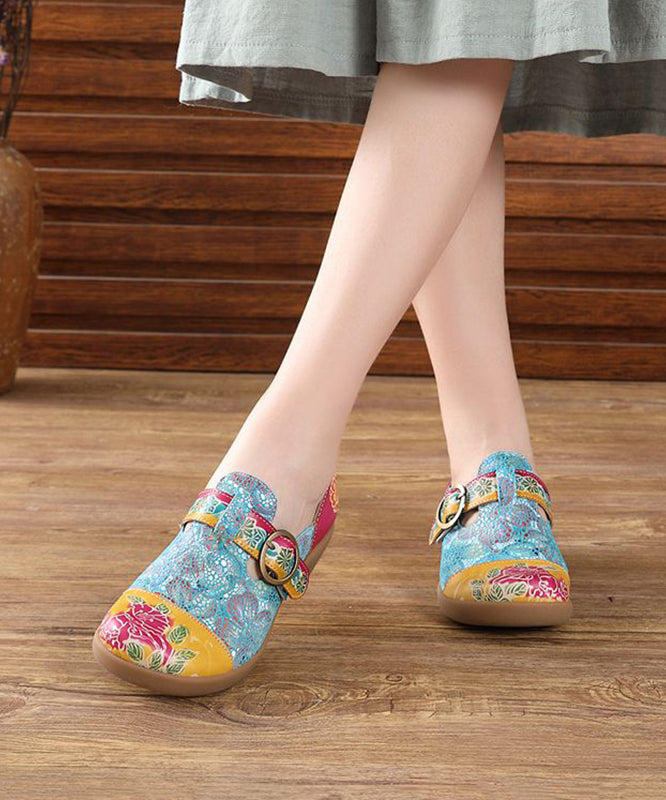 Beautiful Yellow Buckle Strap Embossed Wedge High Wedge Heels Shoes SL1009 Ada Fashion