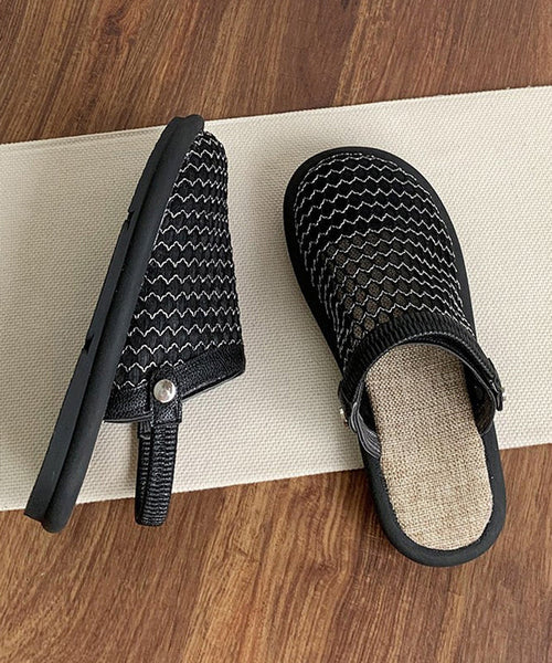 Beige Hollow Out Breathable Mesh Casual Splicing Sandals AA027 shoe-CS240815