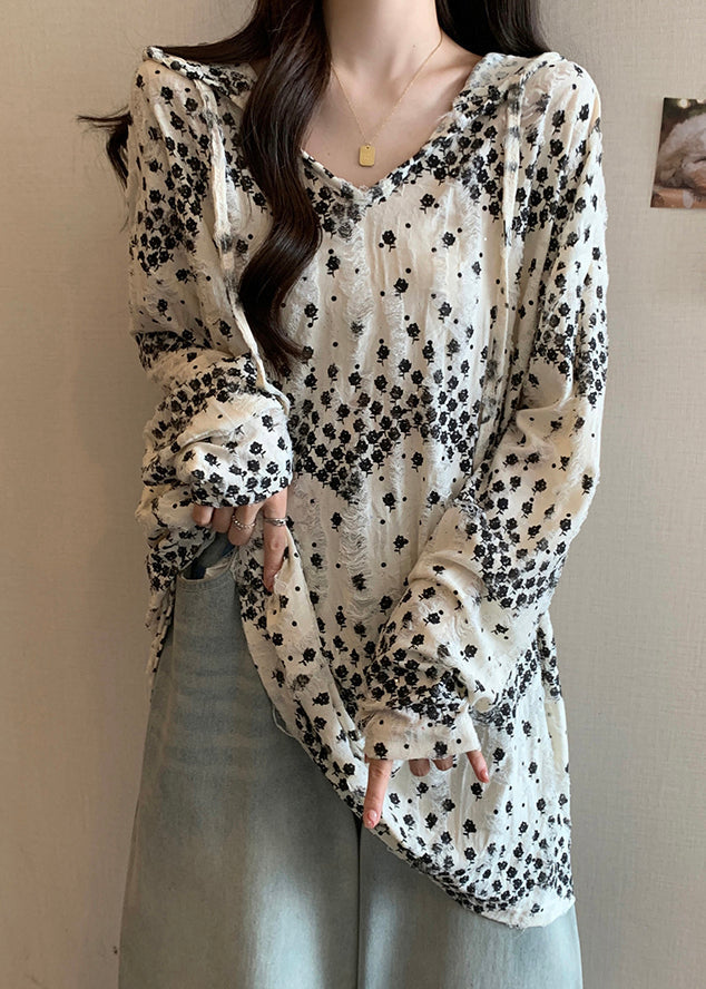 Beige Lace Up Cozy Cotton Top Hooded Fall AM1004 Genistyle Shop