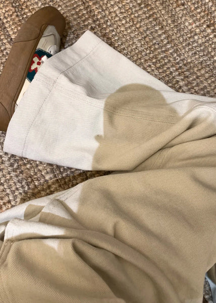 Waist Jumpsuit Solid Wide Denim Summer High Beige Leg FashionChic