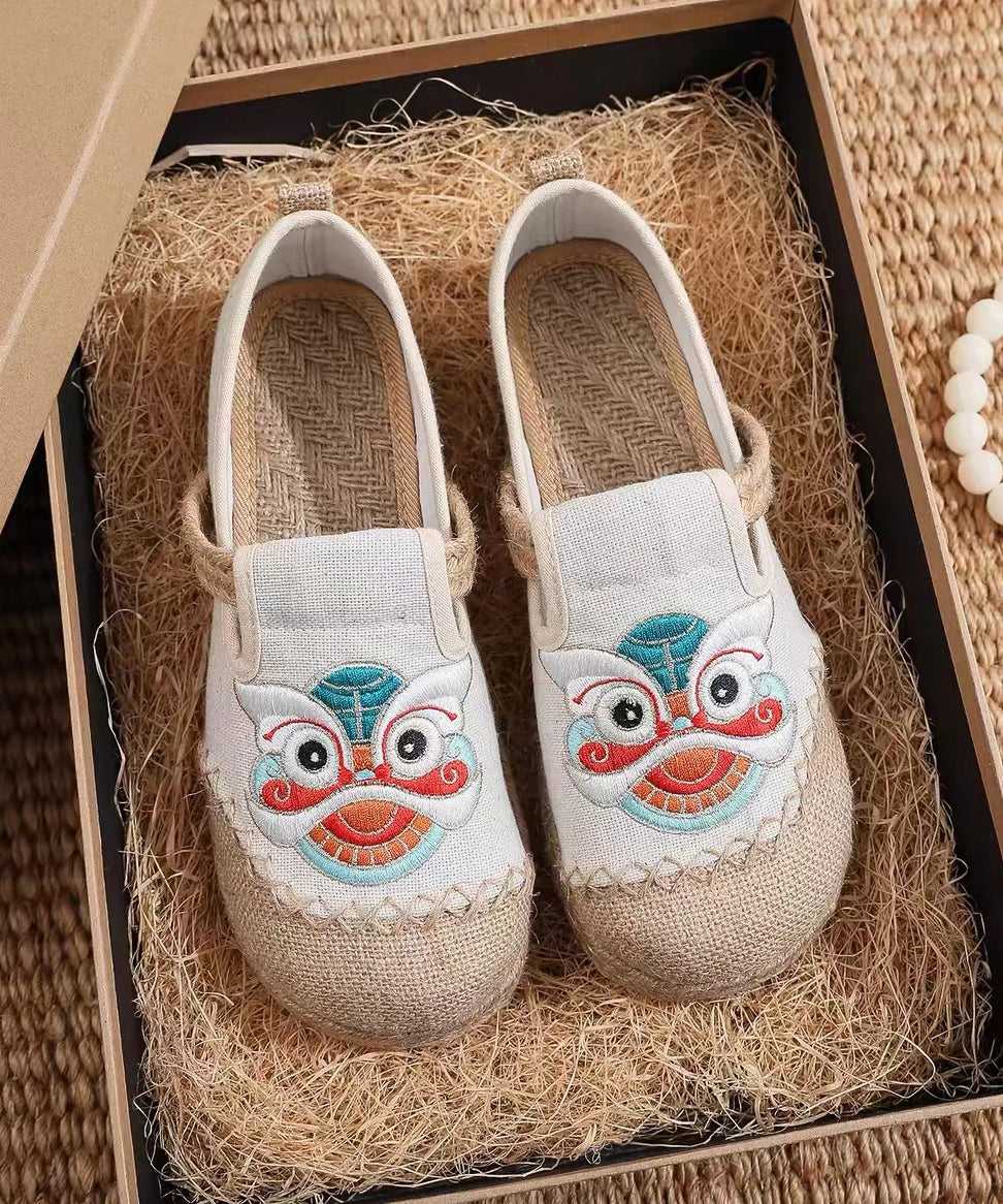 Black Comfy Bohemian Embroidery Flat Feet Shoes XC1044 Ada Fashion