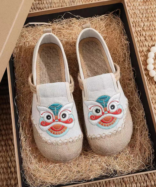 Black Comfy Bohemian Embroidery Flat Feet Shoes XC1044 Ada Fashion