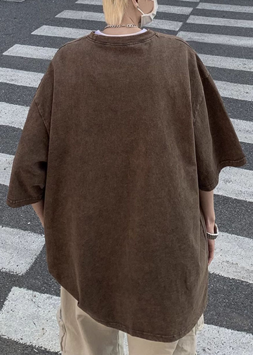 O Black T Cotton Graphic Mens Shirts Neck Design Original Half FashionChic